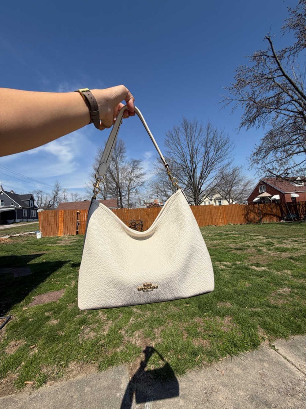 Coach Laurel Leather in Cream